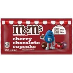 M&M's Bakery Collection Cherry Chocolate Cupcake Milk & Dark Dessert-Flavored Chocolate Candy, 1.5 oz