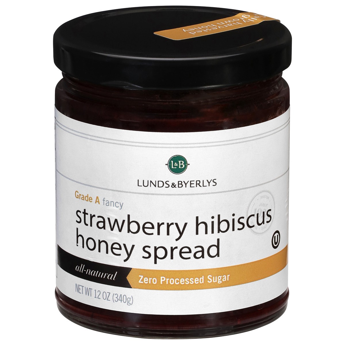 slide 1 of 4, Lunds & Byerlys Strawberry Hibiscus Honey Spread 12 oz, 12 oz