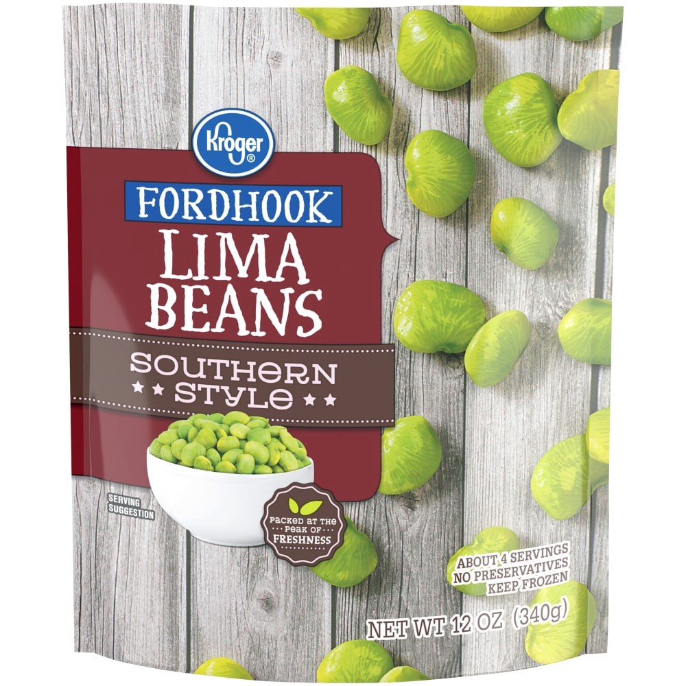 slide 1 of 1, Kroger Frozen Fordhook Lima Beans, 12 oz