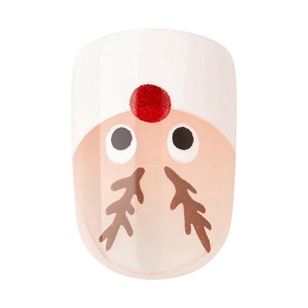 slide 6 of 8, imPRESS Press-On Manicure Fake Nails - Oh Deer - 33ct, 33 ct