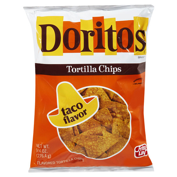 slide 1 of 1, Doritos Taco Flavor Tortilla Chips, 10 oz