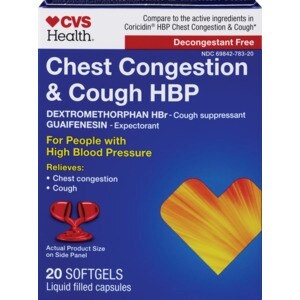 slide 1 of 1, CVS Health Chest Congestion & Cough Hbp, 20 Ct, 20 ct