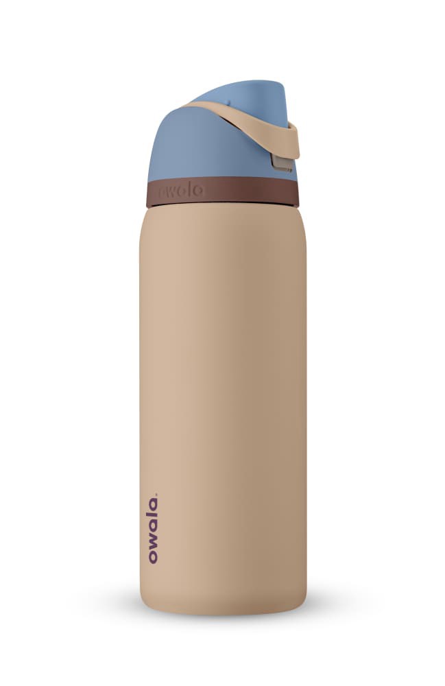 slide 1 of 1, Owala® FreeSip Stainless Steel Bottle - Set Sail Tan, 32 oz