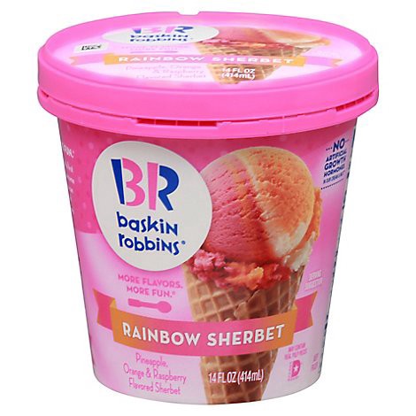 slide 1 of 1, Baskin Robbins Sherbet Rainbow - 14 Fl. Oz., 14 fl oz
