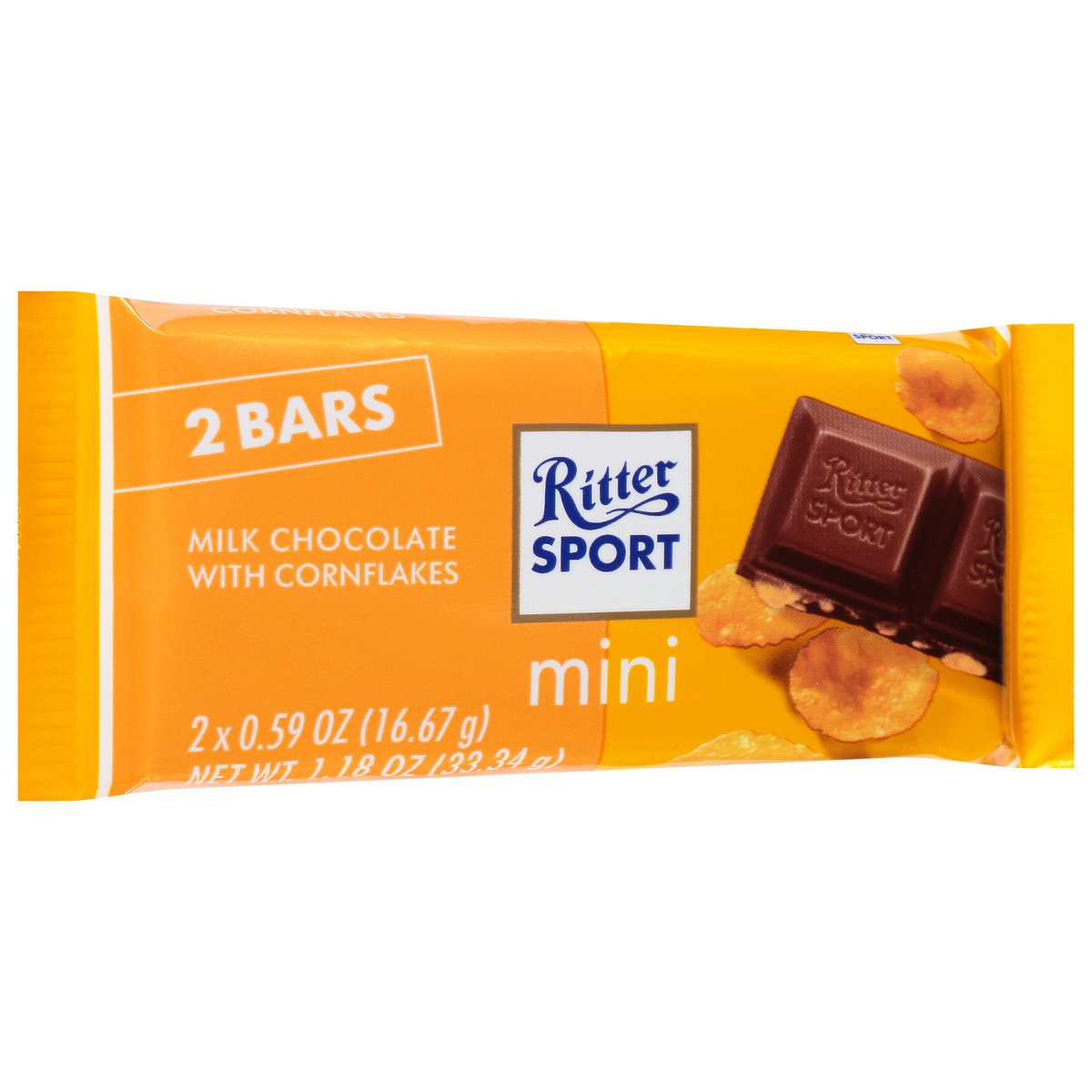 slide 2 of 9, RITTER SPORT Ritter Mini Bar- Milk Choc Cornflake, 1.18 oz