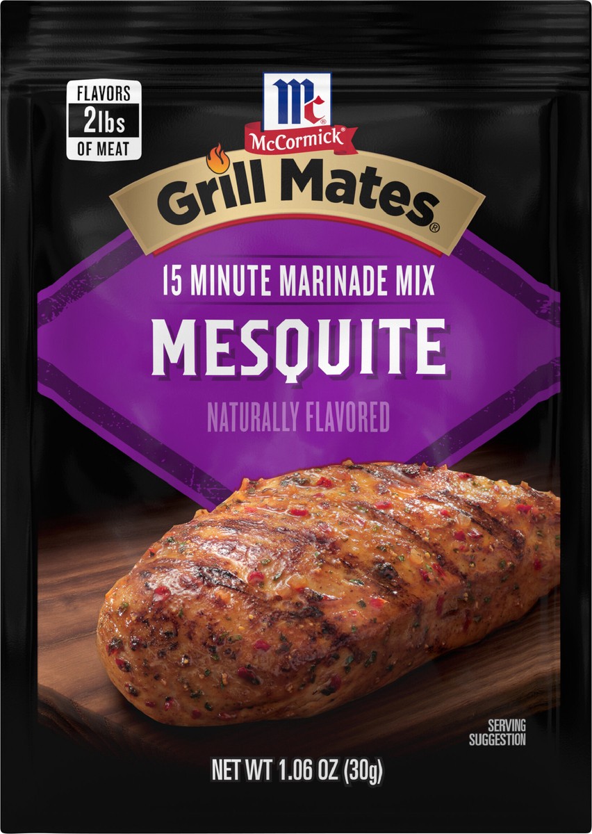 slide 6 of 9, McCormick Grill Mates Mesquite Marinade Mix, 1.06 oz