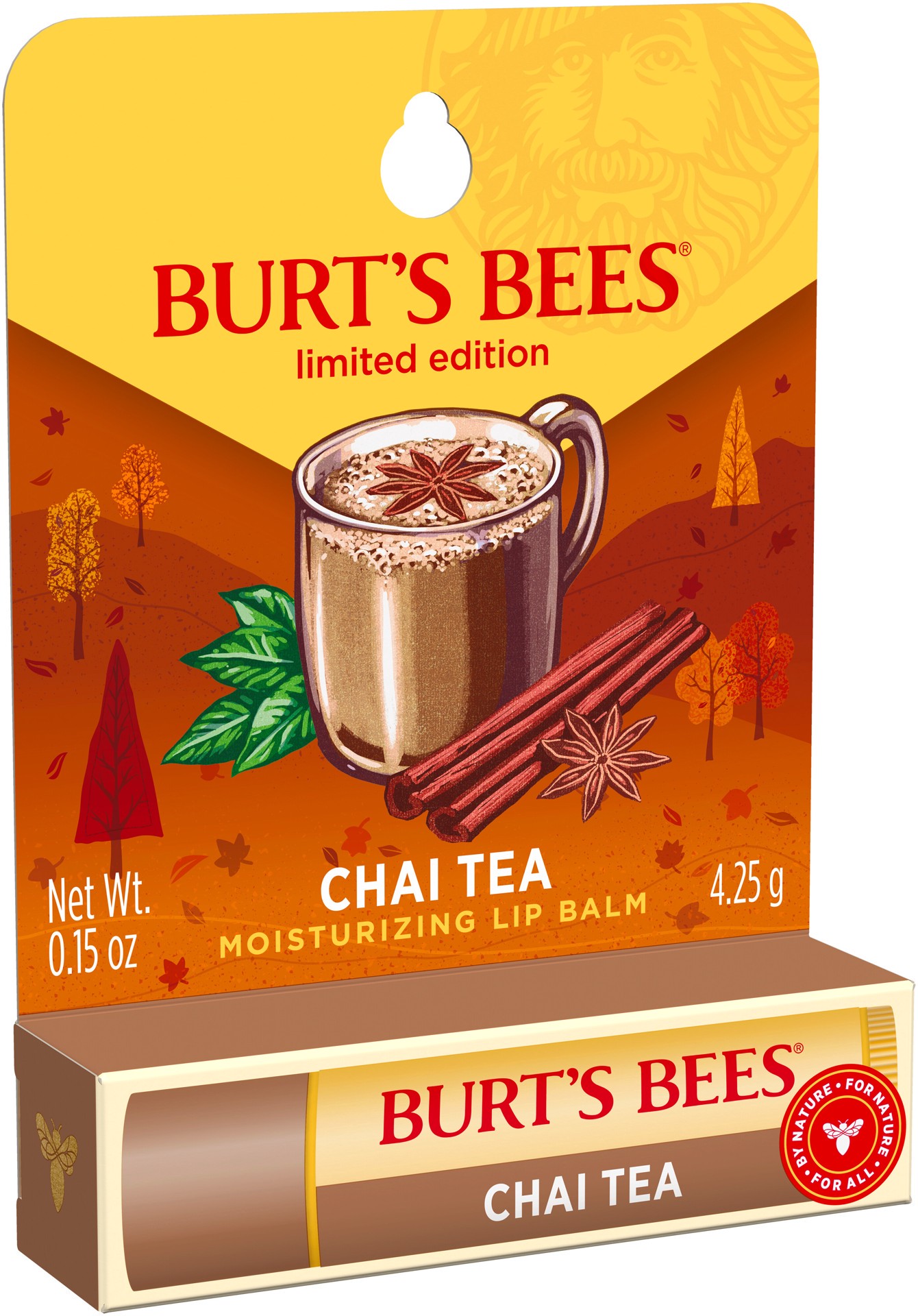 slide 4 of 5, Burt's Bees Chai Tea Moisturizing Lip Balm, Natural Origin Lip Care, 1 Tube, 0.15 oz., 0.15 oz