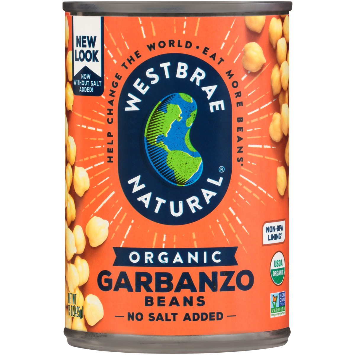 slide 1 of 10, Westbrae Natural Low Sodium Organic Garbanzo Beans, 15 oz