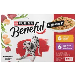 Purina Beneful With Real Chicken or Steak Flavor in Gravy Wet Dog Food Variety Pack - 12 ct / 5.5 oz