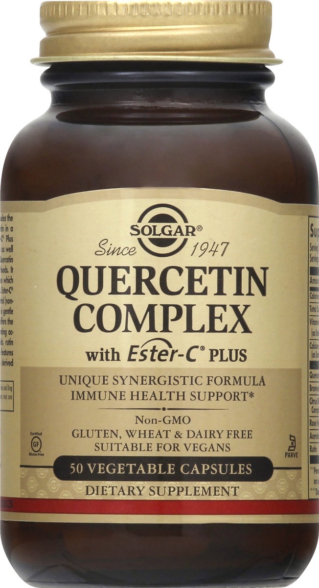 slide 3 of 7, Solgar Quecetin Complex With Ester-C Plus Vegetable Capsules, 50 ct