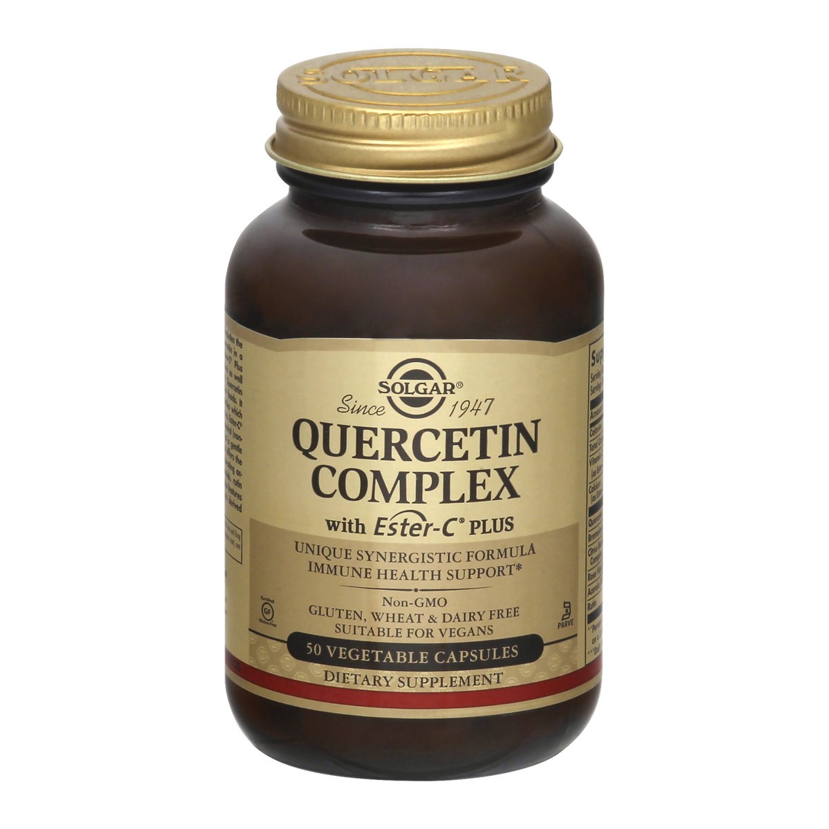 slide 1 of 7, Solgar Quecetin Complex With Ester-C Plus Vegetable Capsules, 50 ct