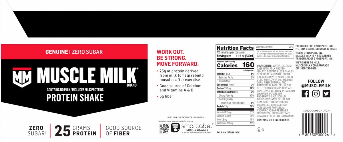 slide 4 of 6, Muscle Milk Protein Shake, 12 ct