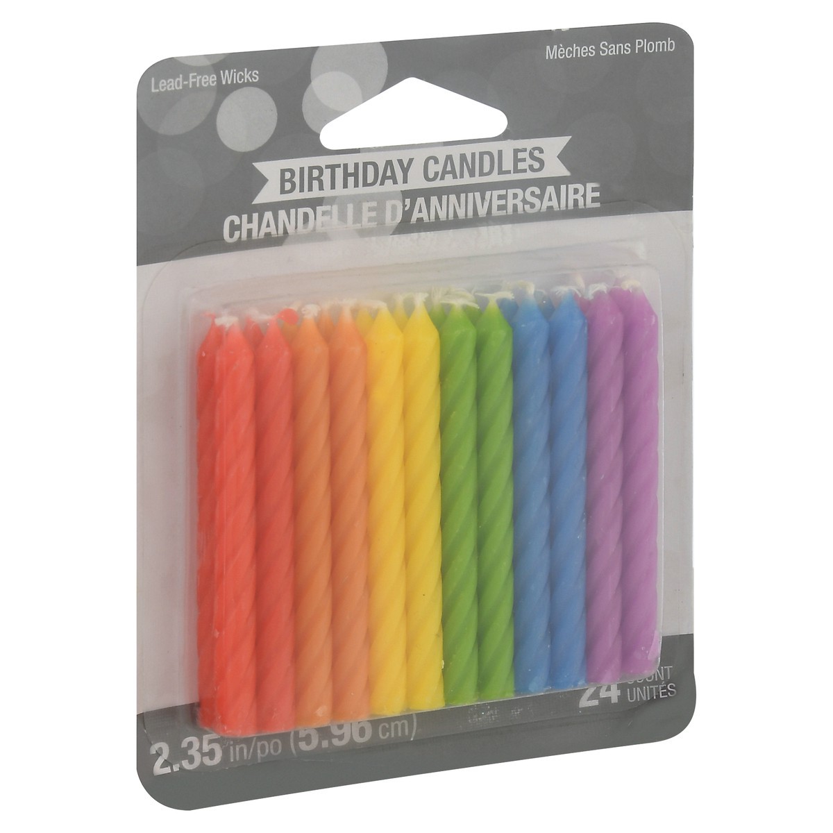 slide 2 of 11, Creative Converting Rainbow Spiral Candles, 24 ct