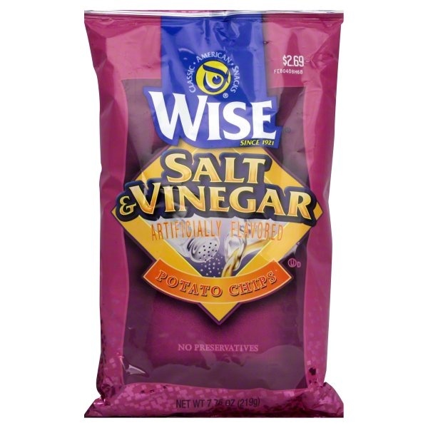 slide 1 of 1, Wise Potato Chips, Salt And Vinegar, 6.75 oz