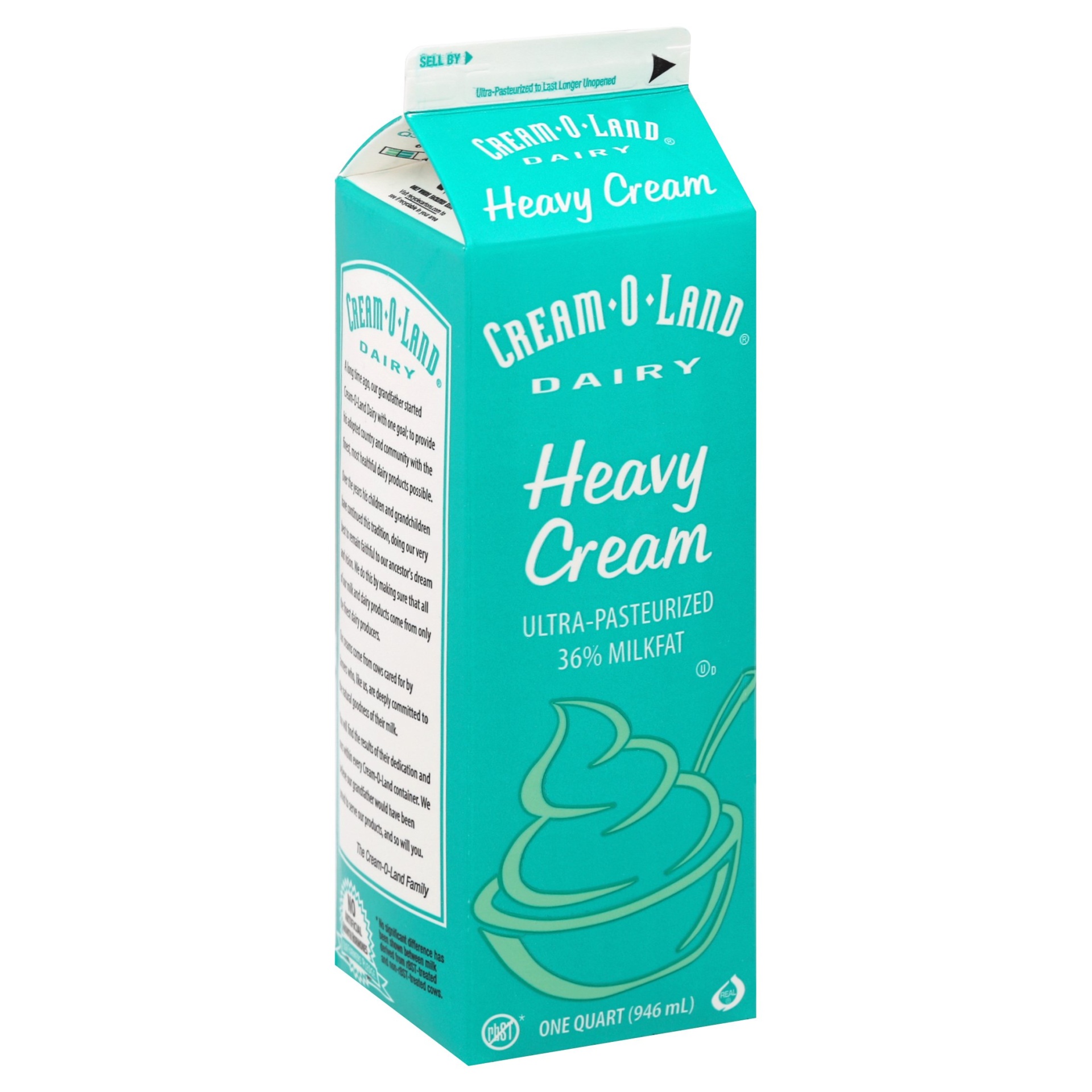 slide 1 of 4, Cream-O-Land Heavy Cream 1 qt, 1 qt