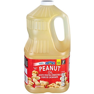slide 1 of 1, Hill Country Fare 100% Pure Peanut Oil, 128 oz