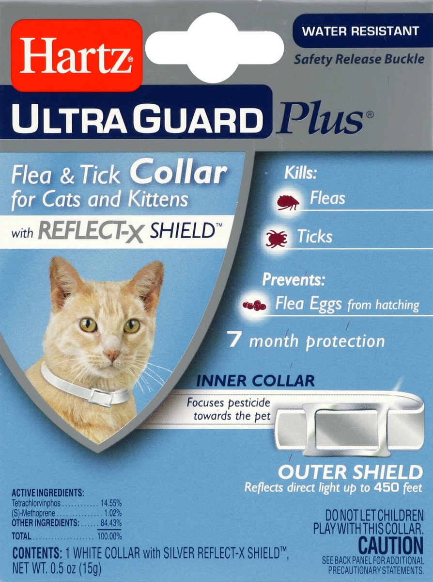 slide 4 of 4, Hartz UltraGuard Plus Flea & Tick Collar with Reflect-X Shield for Cats and Kittens, 1 ct