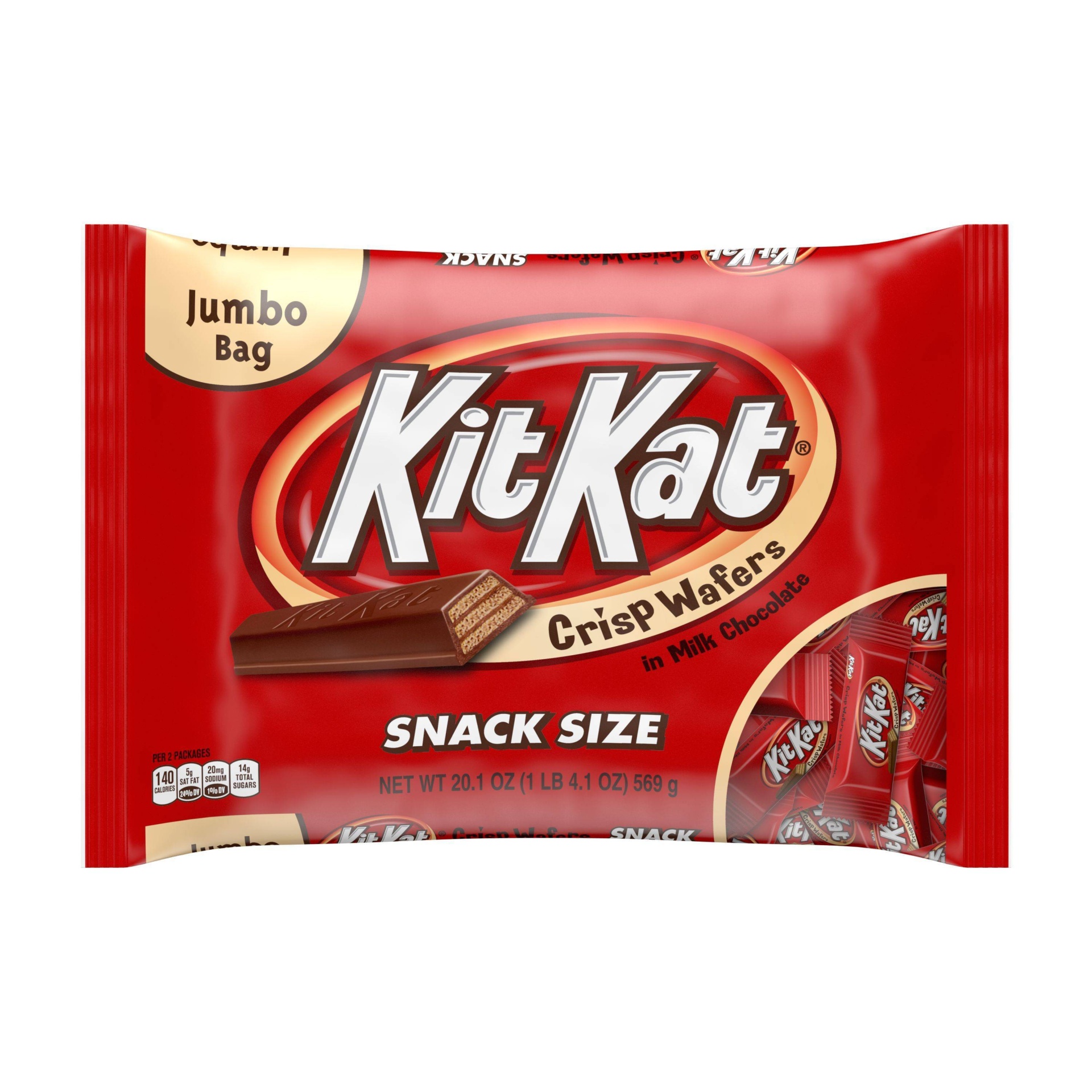 slide 1 of 1, Hershey's Kit Kat Snack Size Wafer Bars, 20.1 oz