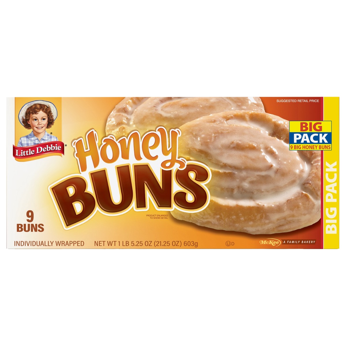 slide 1 of 27, Little Debbie Honey Buns Big Pack, 9 ct