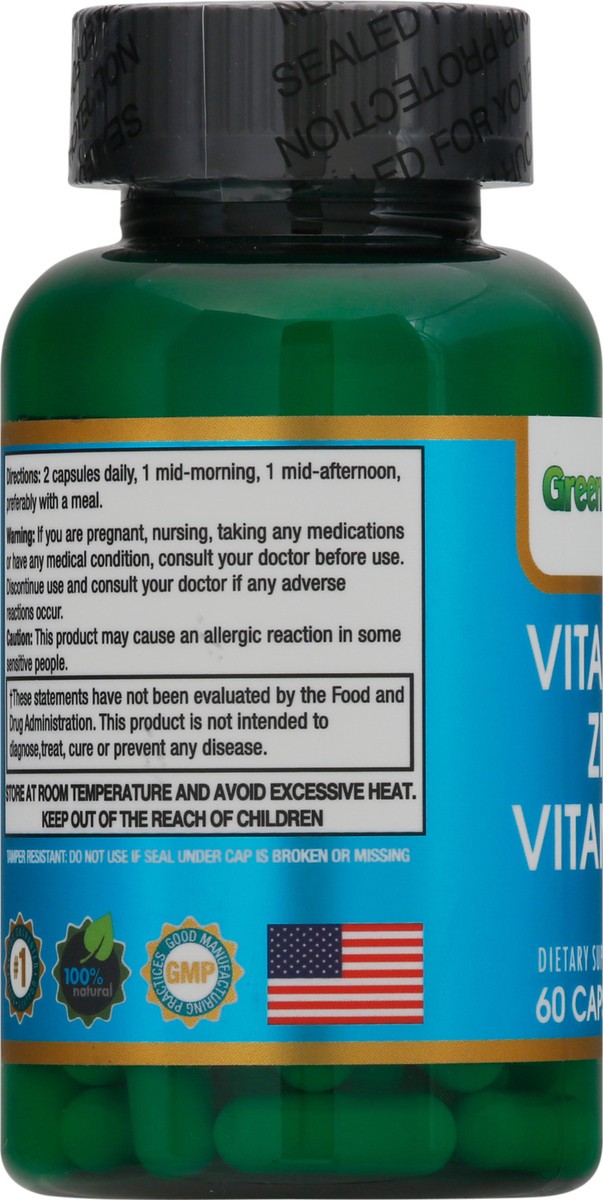 slide 2 of 9, Green Choice For Life Vitamin C/Zinc/Vitamin D3 60 Capsules Bottle, 60 ct