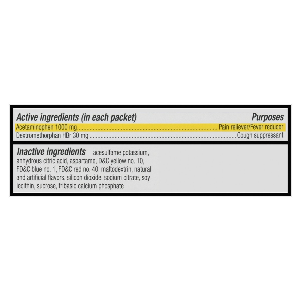 slide 11 of 13, Theraflu Max Strength Daytime Flu Medicine for Flu Symptom Relief with Acetaminophen and Dextromethorphan HBr, Honey Lemon Flavored - 6 Powder Packets, 6 ct