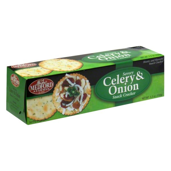 slide 1 of 1, Medford Farms Snack Cracker, Savory Celery & Onion, 4.4 oz