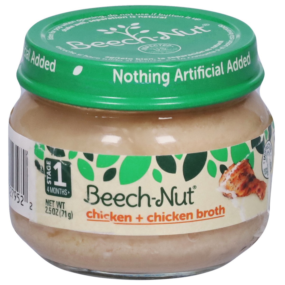 slide 9 of 9, Beech-Nut Stage 1 (4 Months+) Chicken + Chicken Broth Baby Food Stage 1 2.5 oz, 1 ct