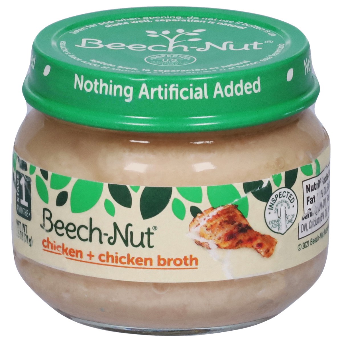 slide 2 of 9, Beech-Nut Stage 1 (4 Months+) Chicken + Chicken Broth Baby Food Stage 1 2.5 oz, 1 ct