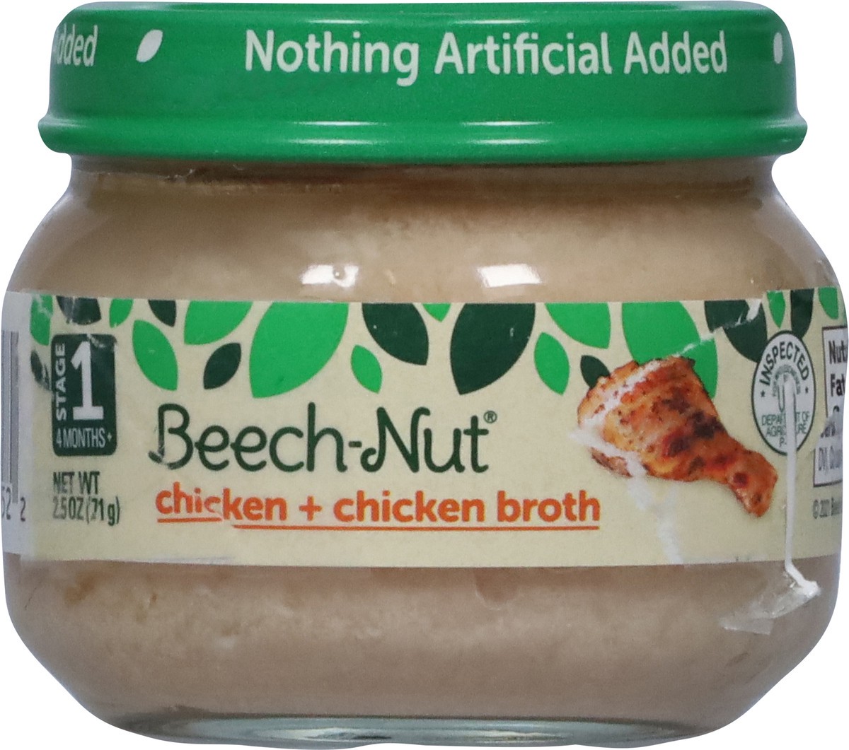 slide 5 of 9, Beech-Nut Stage 1 (4 Months+) Chicken + Chicken Broth Baby Food Stage 1 2.5 oz, 1 ct