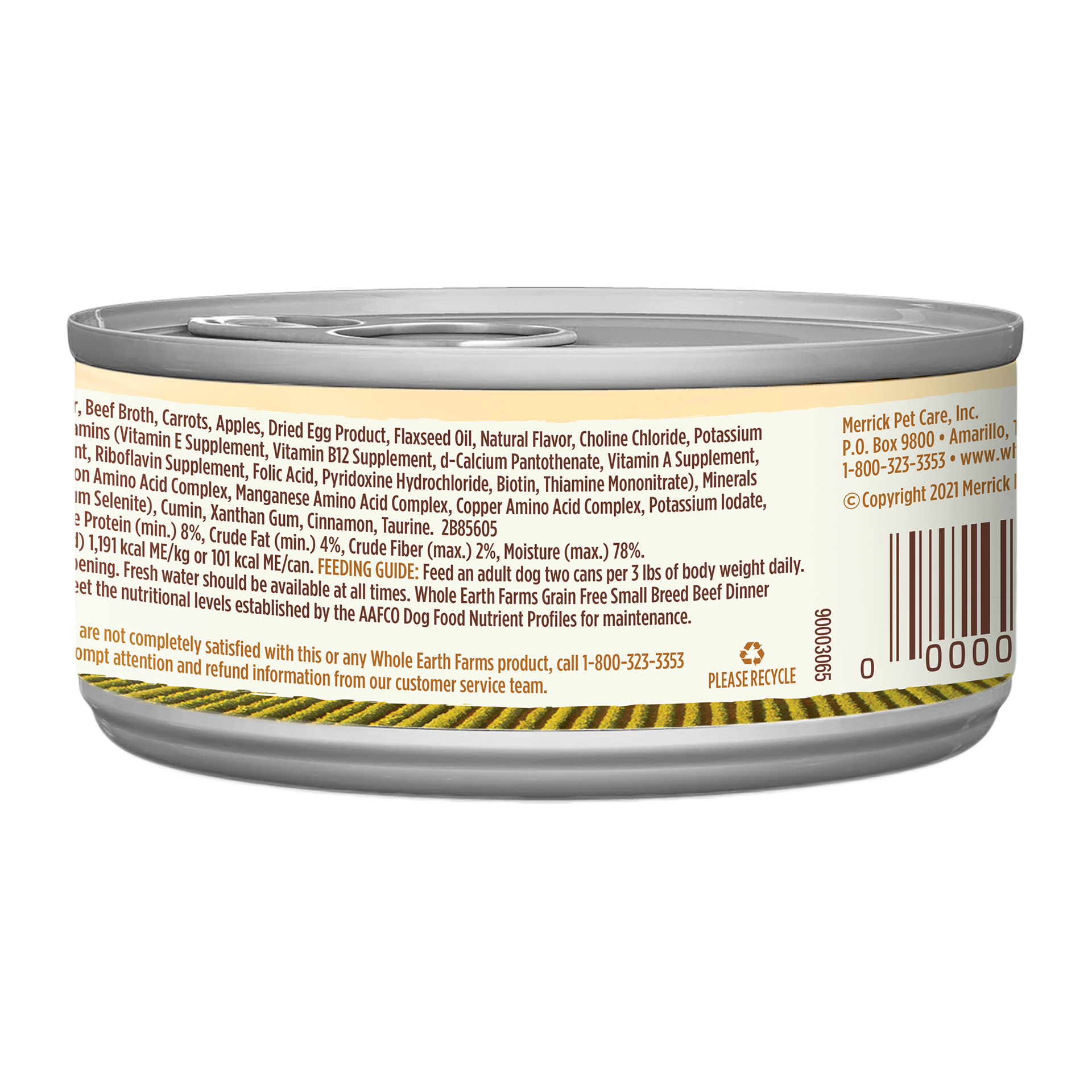 slide 4 of 4, Whole Earth Farms Grain Free Small Breed Wet Dog Food Beef Dinner - 3 oz Can, 1 ct