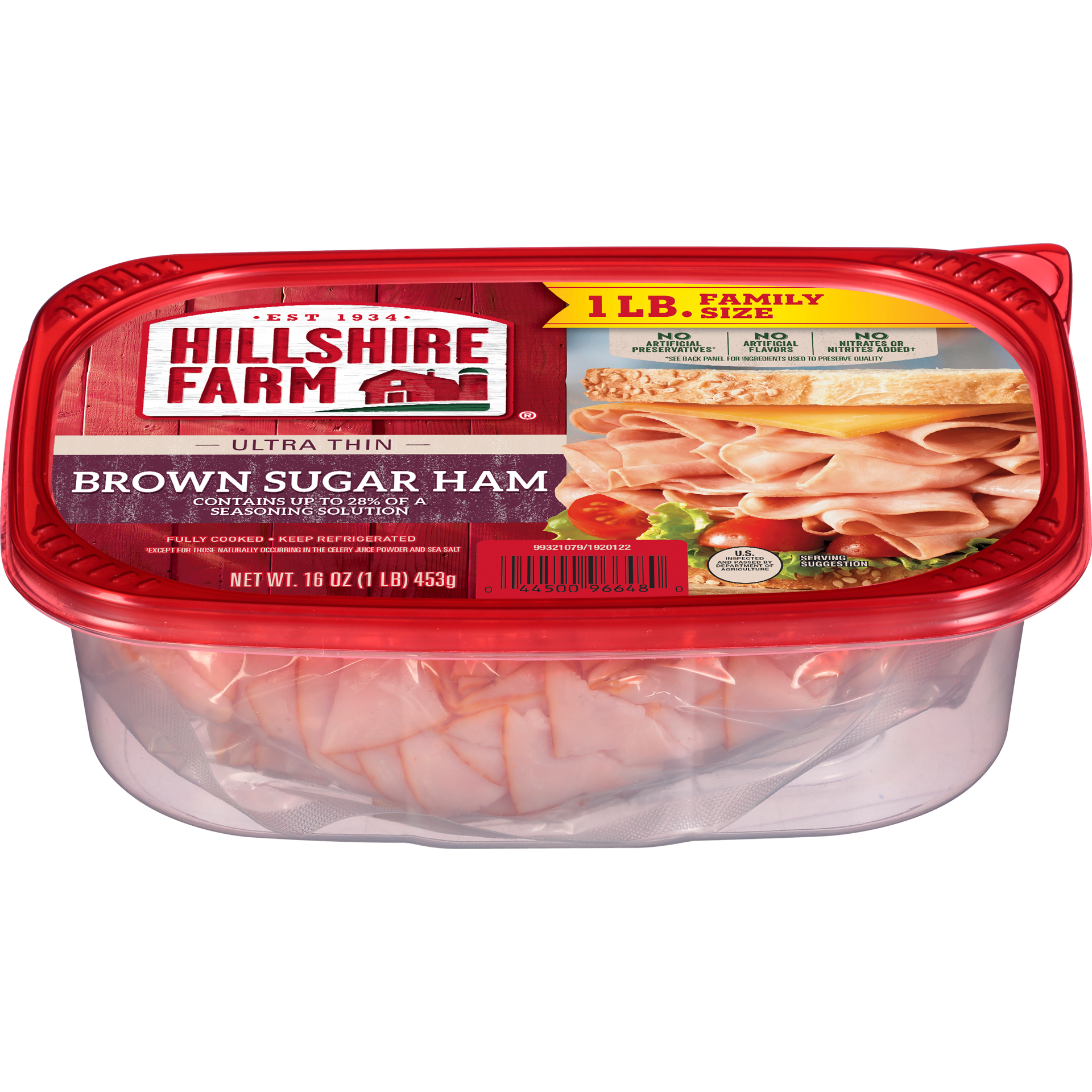 slide 1 of 6, Hillshire Farm Ultra Thin Brown Sugar Ham, 453.59 g