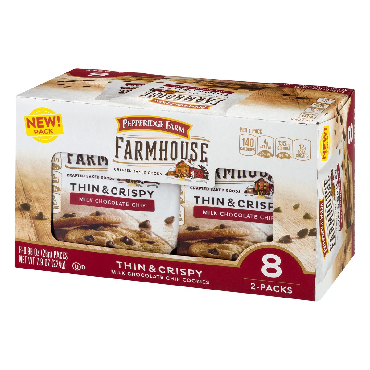 slide 9 of 10, Pepperidge Farm Thin & Crispy Milk Chocolate Chip Cookies, 7.9 oz