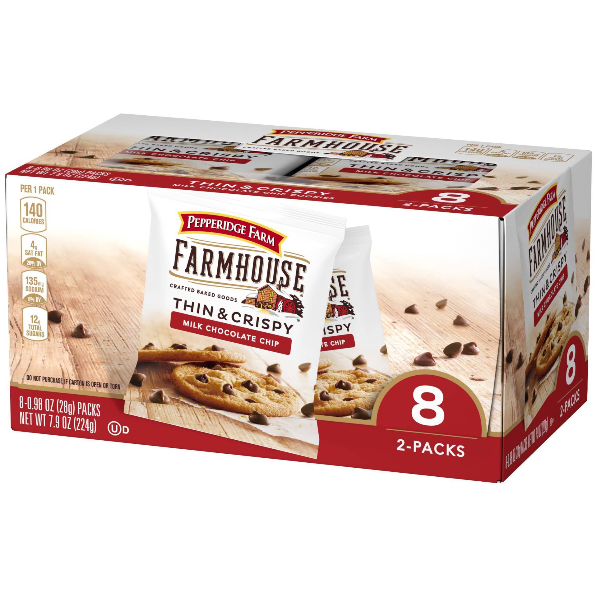 slide 1 of 10, Pepperidge Farm Thin & Crispy Milk Chocolate Chip Cookies, 7.9 oz