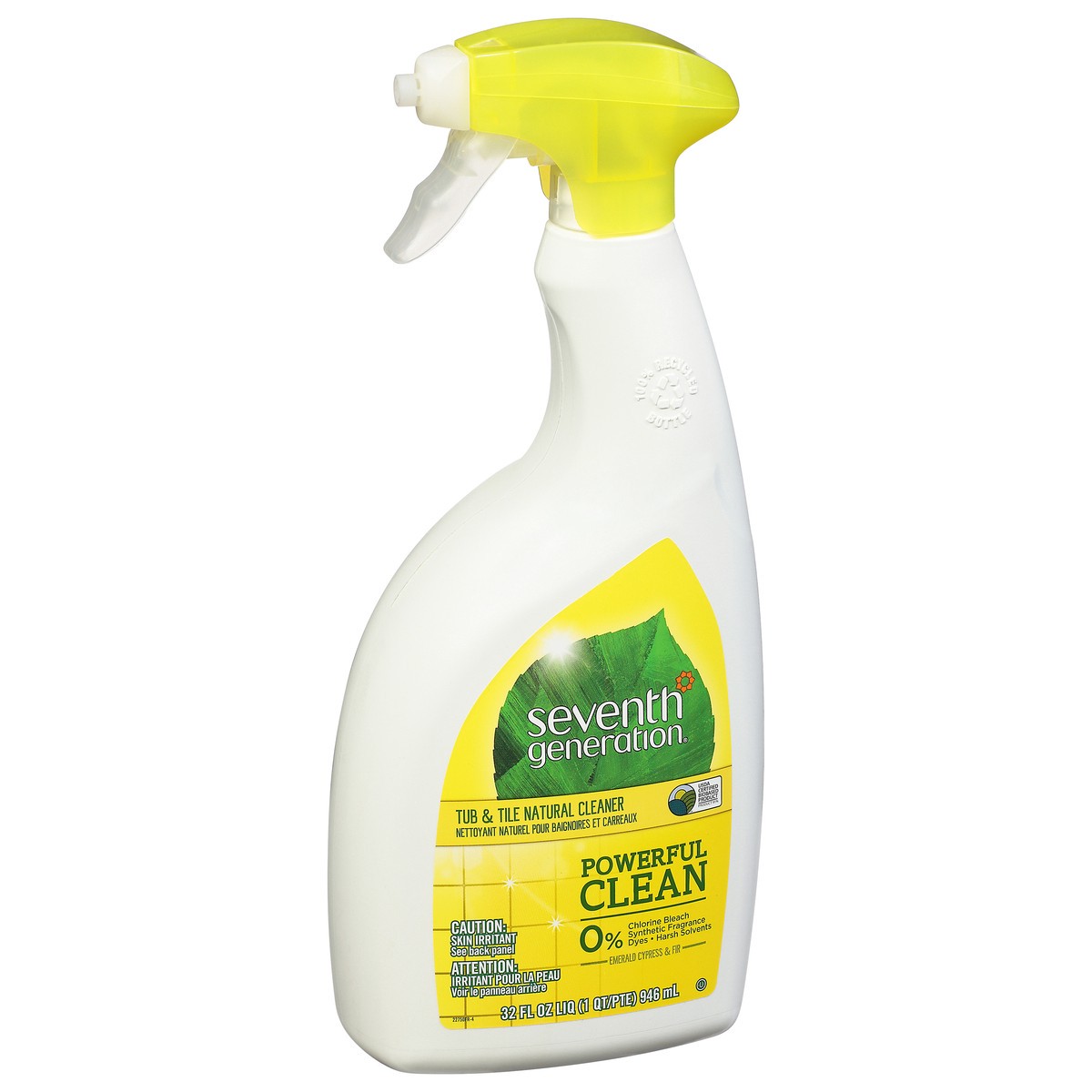 slide 5 of 9, Seventh Generation Emerald Cypress & Fir Natural Tub & Tile Cleaner 32 fl oz Bottle, 32 fl oz