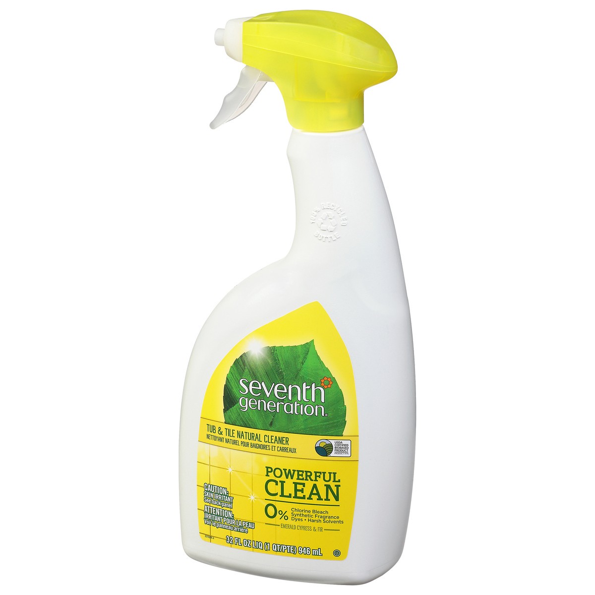 slide 4 of 9, Seventh Generation Emerald Cypress & Fir Natural Tub & Tile Cleaner 32 fl oz Bottle, 32 fl oz