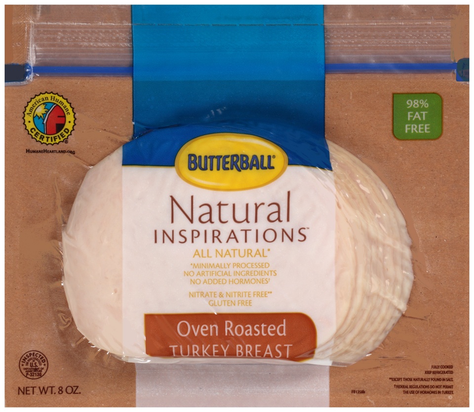 slide 1 of 1, Butterball Natural Inspirations Oven Roasted Turkey Breast, 8 oz