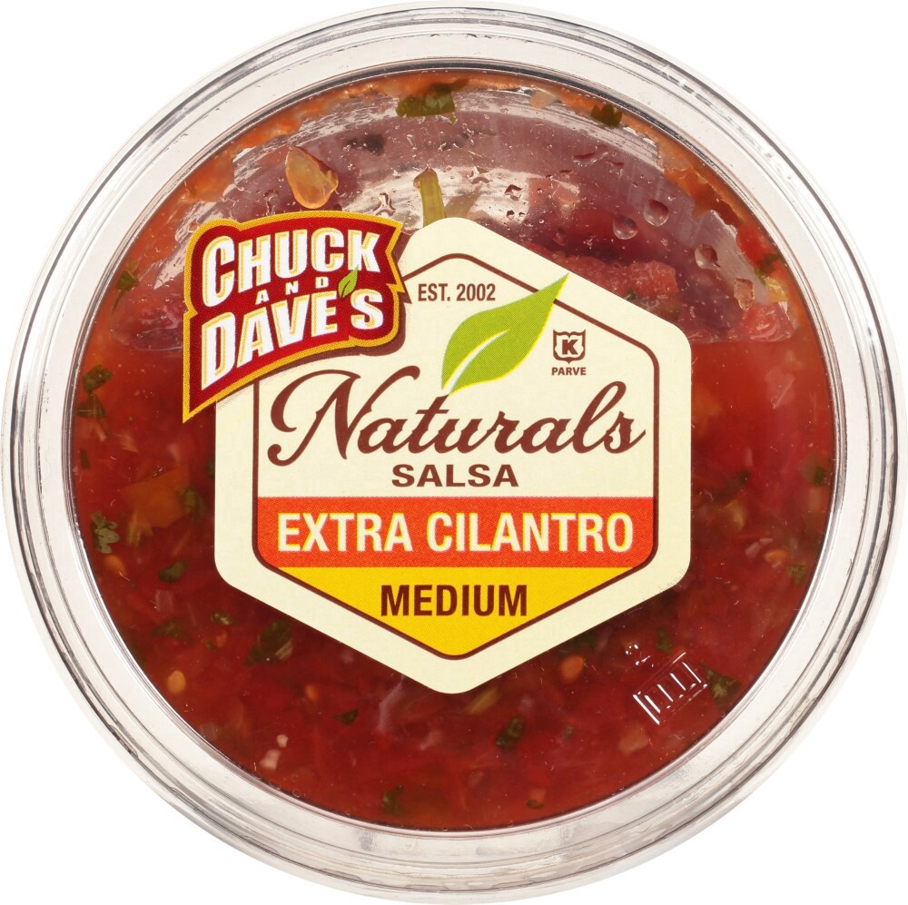 slide 3 of 4, Chuck and Dave's Naturals Extra Cilantro Medium Salsa, 16 oz