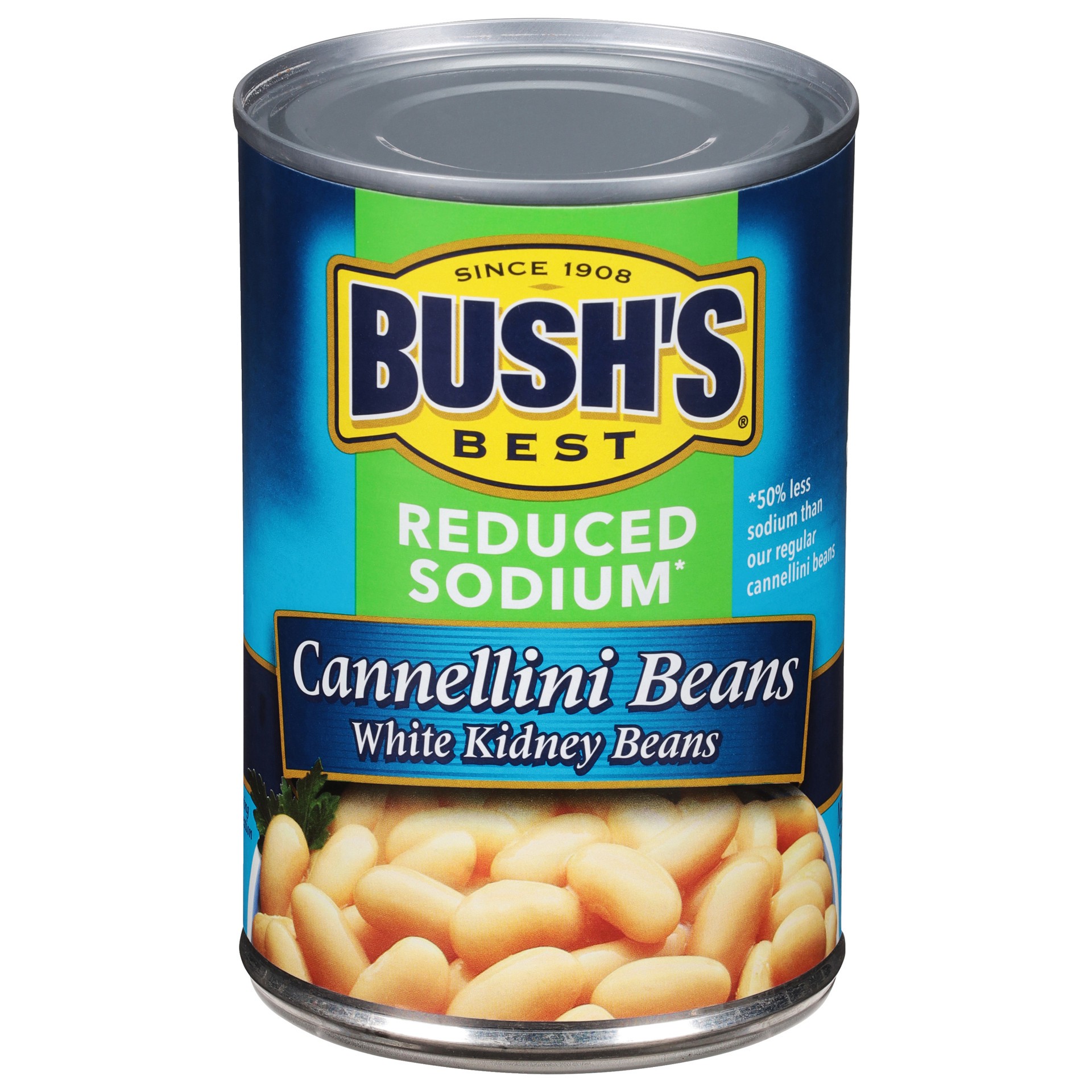 slide 3 of 5, Bush's Best Reduced Sodium White Kidney Beans Cannellini Beans 15.5 oz, 15.5 oz