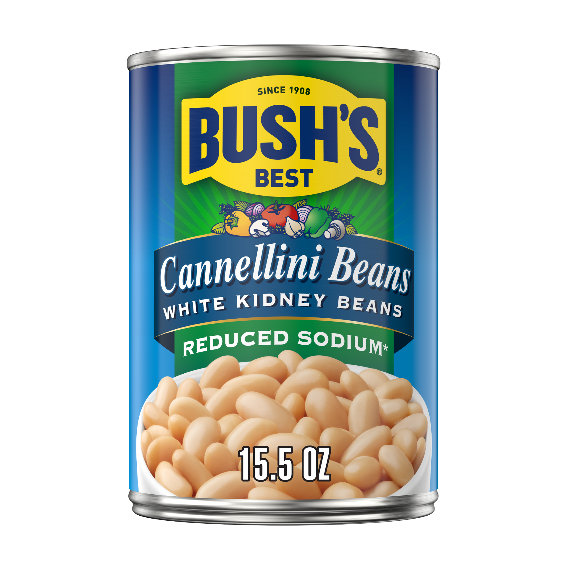 slide 1 of 5, Bush's Best Bush's Reduced Sodium Cannellini Beans 15.5 oz, 15.5 oz