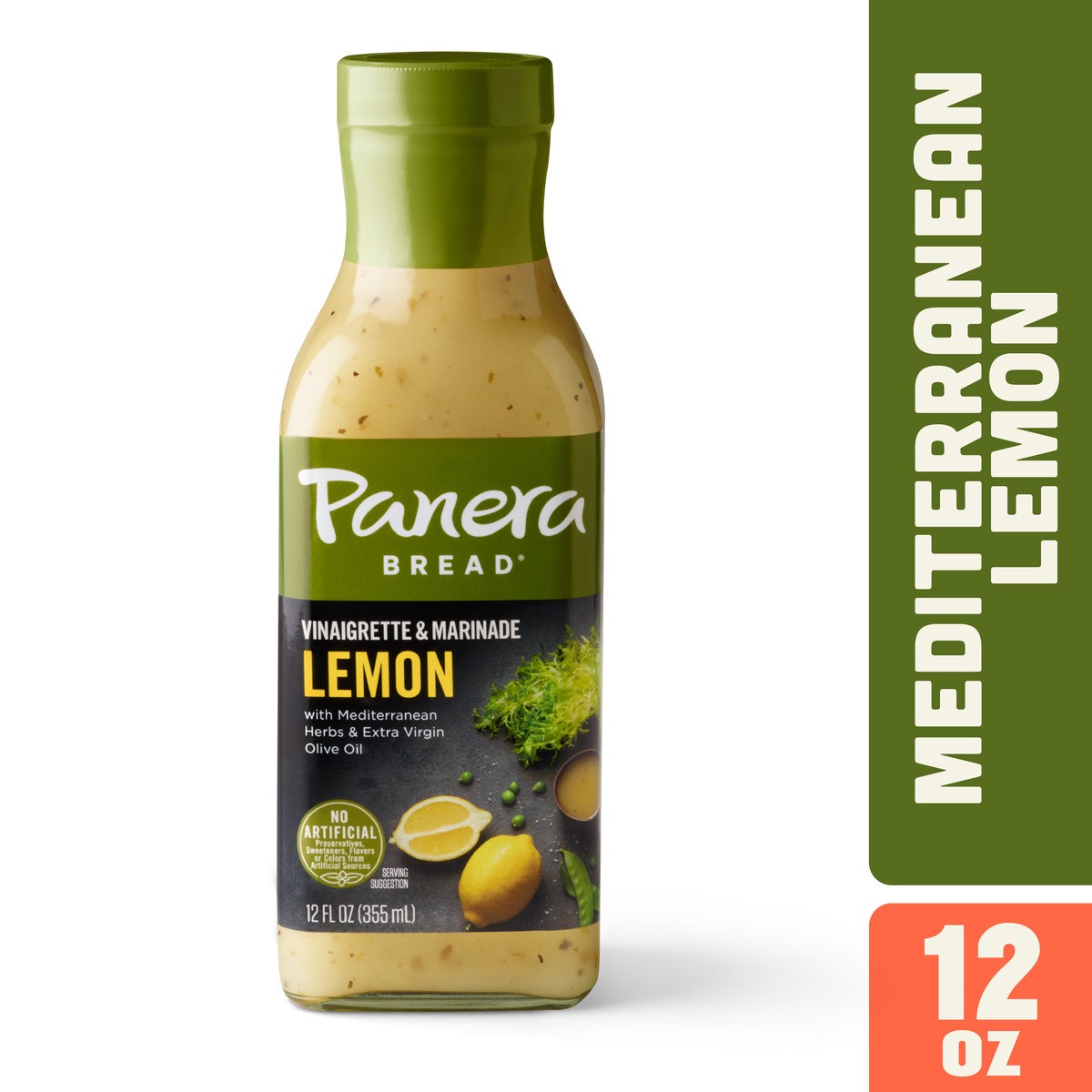 slide 1 of 9, Panera Bread Panera Mediterranean Lemon Vinaigrette Dressing, 12 fl oz