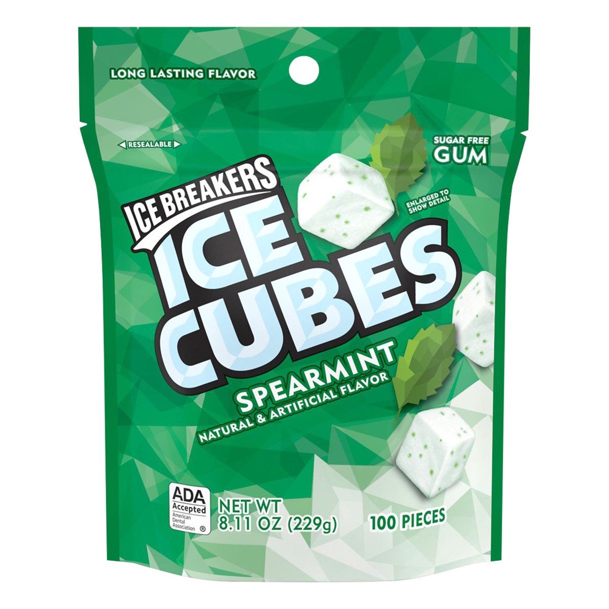 slide 1 of 6, Ice Breakers Gum, Sugar Free, Spearmint, 100 ct