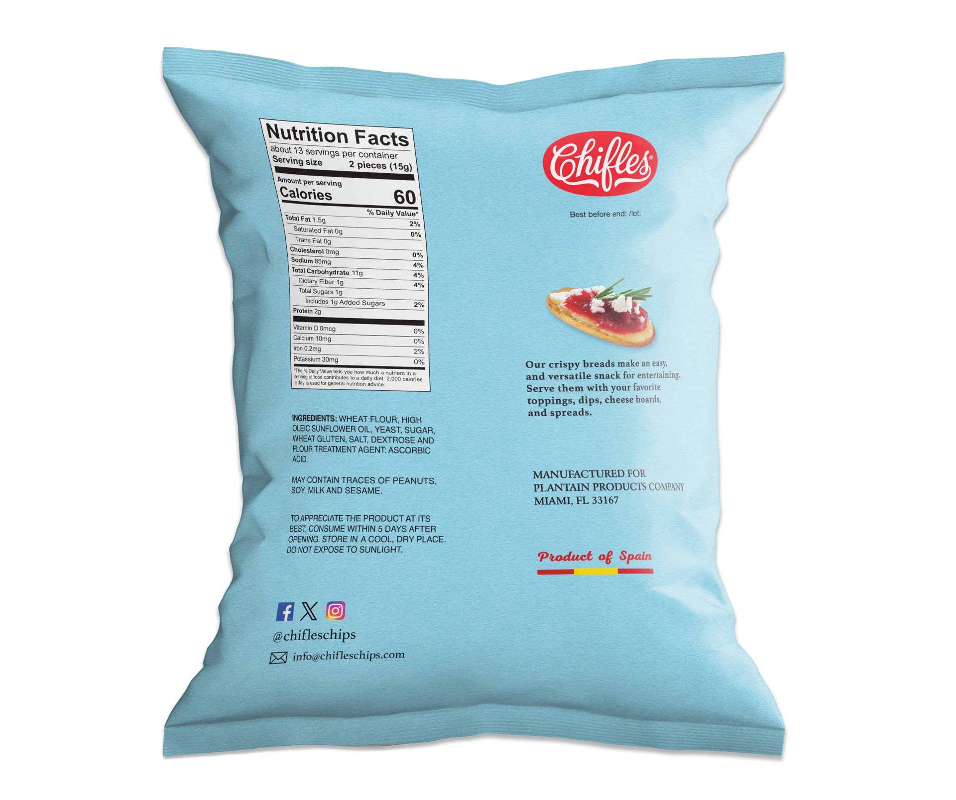 slide 2 of 2, Chifles Classic Crispy Breads 7 oz, 7 oz