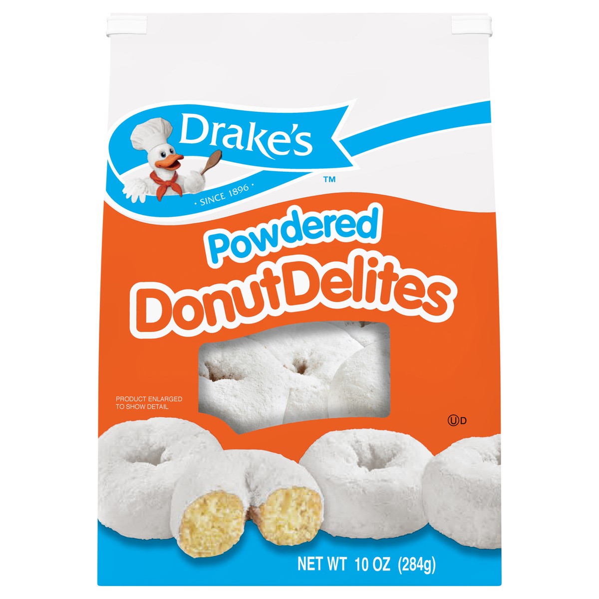 slide 1 of 7, Drake's Donuts, Drake's Family Pack Donut Delites Powdered (bagged), 10 oz