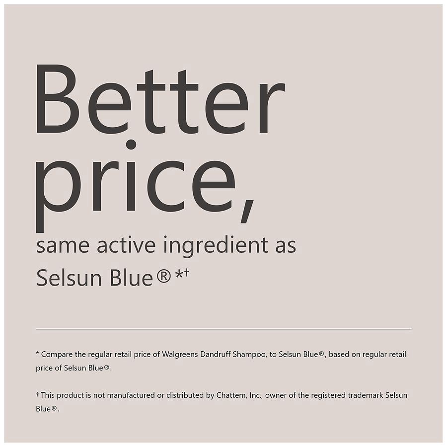slide 5 of 5, Walgreens Selenium Sulfide Medicated Dandruff Shampoo, 11 oz