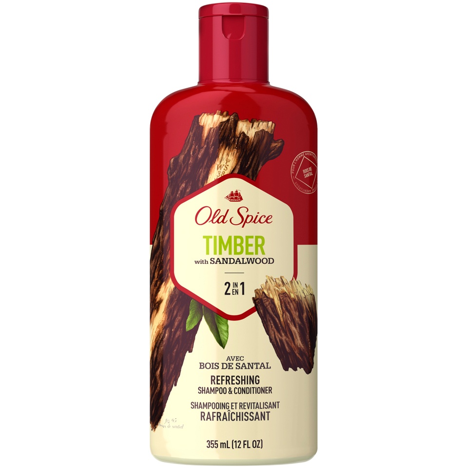 slide 1 of 6, Old Spice Timber with Mint 2-In-1 Shampoo & Conditioner, 12 fl oz