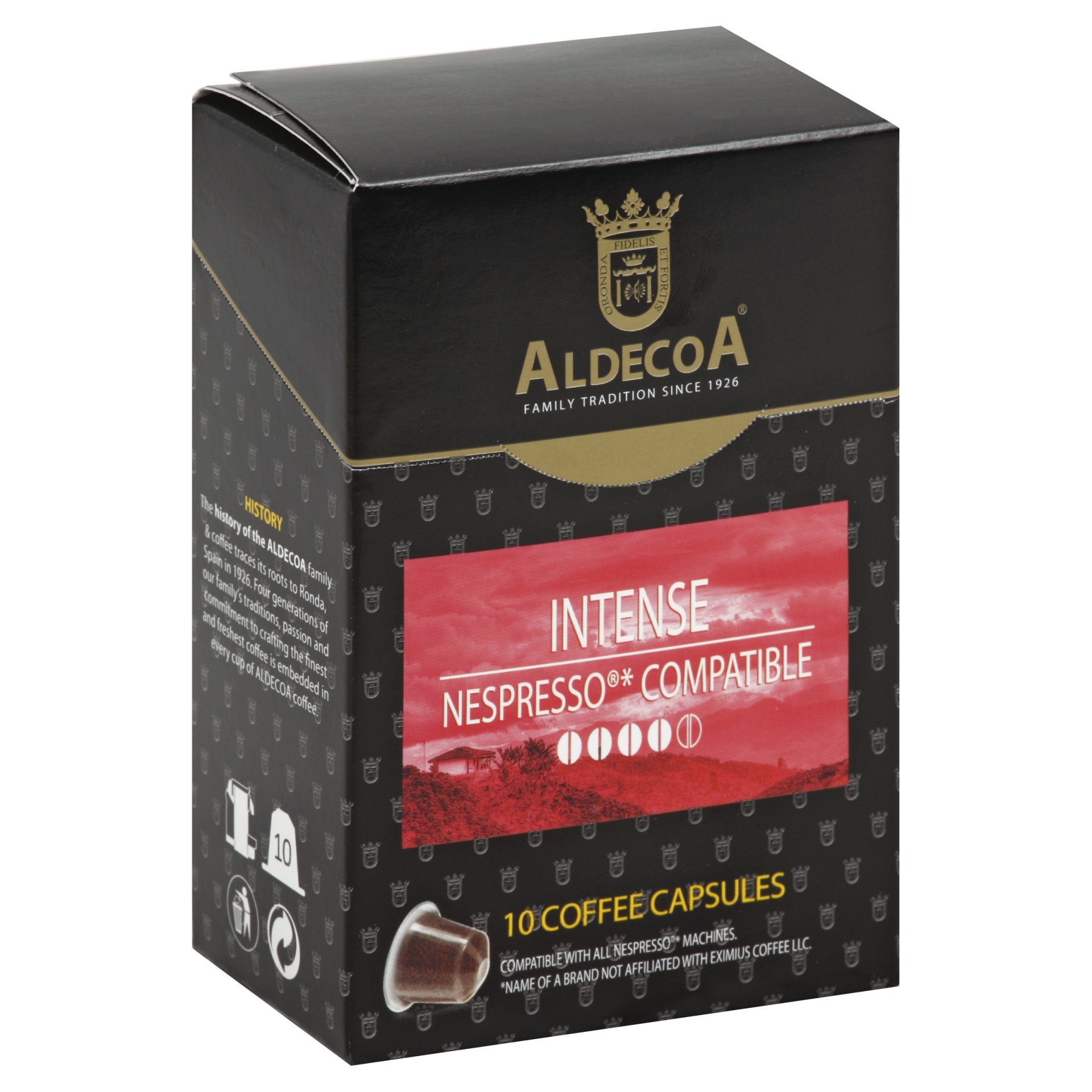 slide 1 of 1, Aldecoa Intense Nespresso, 10 ct