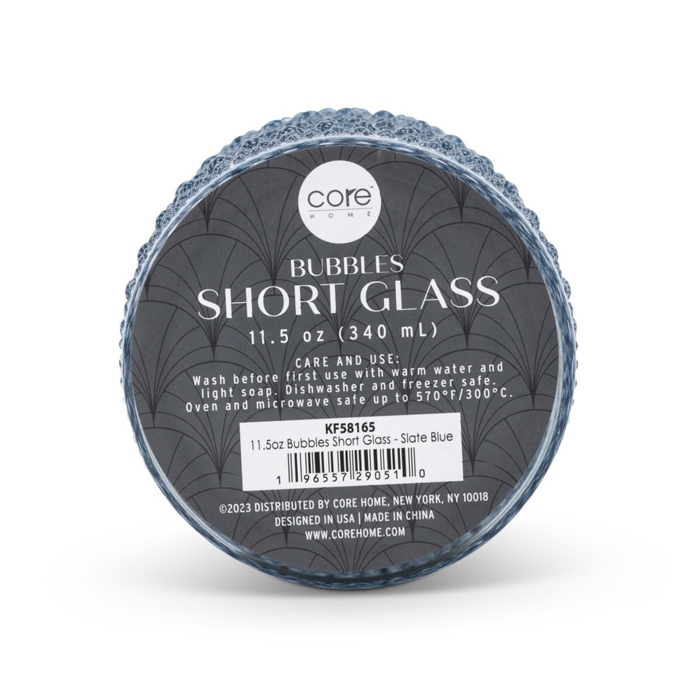 slide 2 of 2, Core Home™ Bubbles Double Old Fashioned Glass - Blue, 11.5 oz