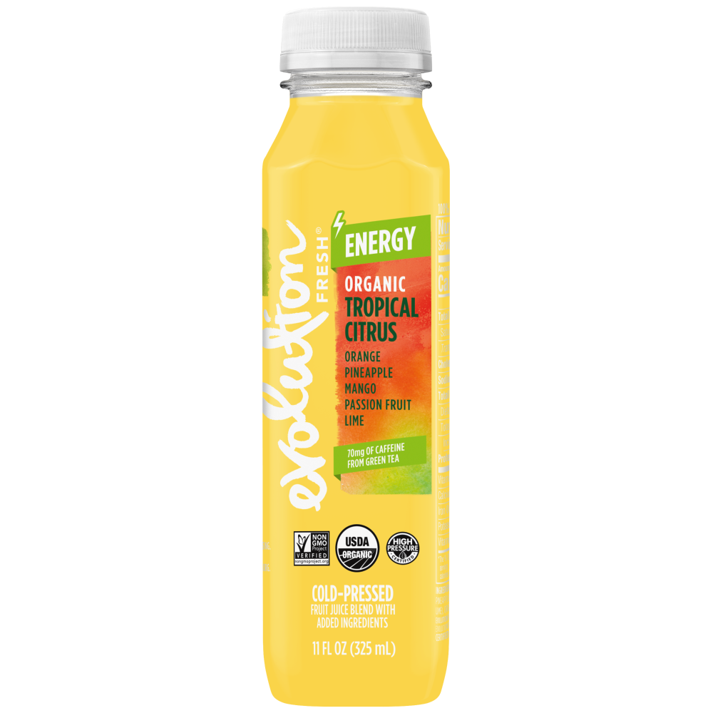 slide 2 of 4, Evolution Fresh Organic Tropical Citrus Energy Drink, 11 fl oz