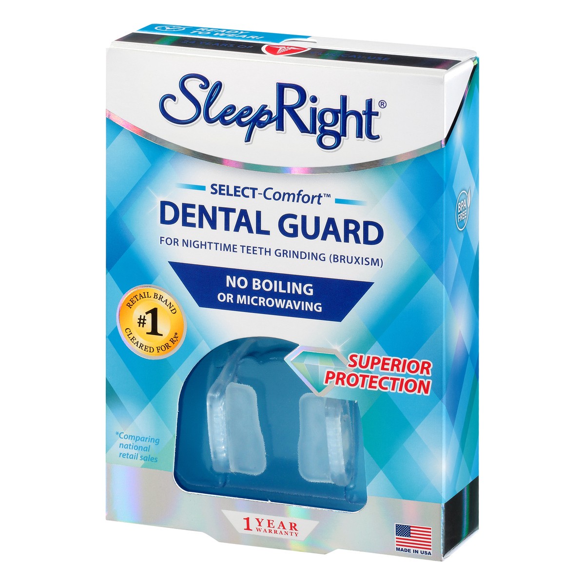 slide 2 of 9, SleepRight Sleep Right Dental Guard, 1 ct