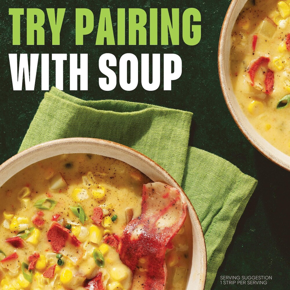 slide 6 of 6, MorningStar Farms Meatless Thick Cut Bacon Strips, Vegetarian Meat, Applewood Black Pepper, 5.25oz, 5.25 oz